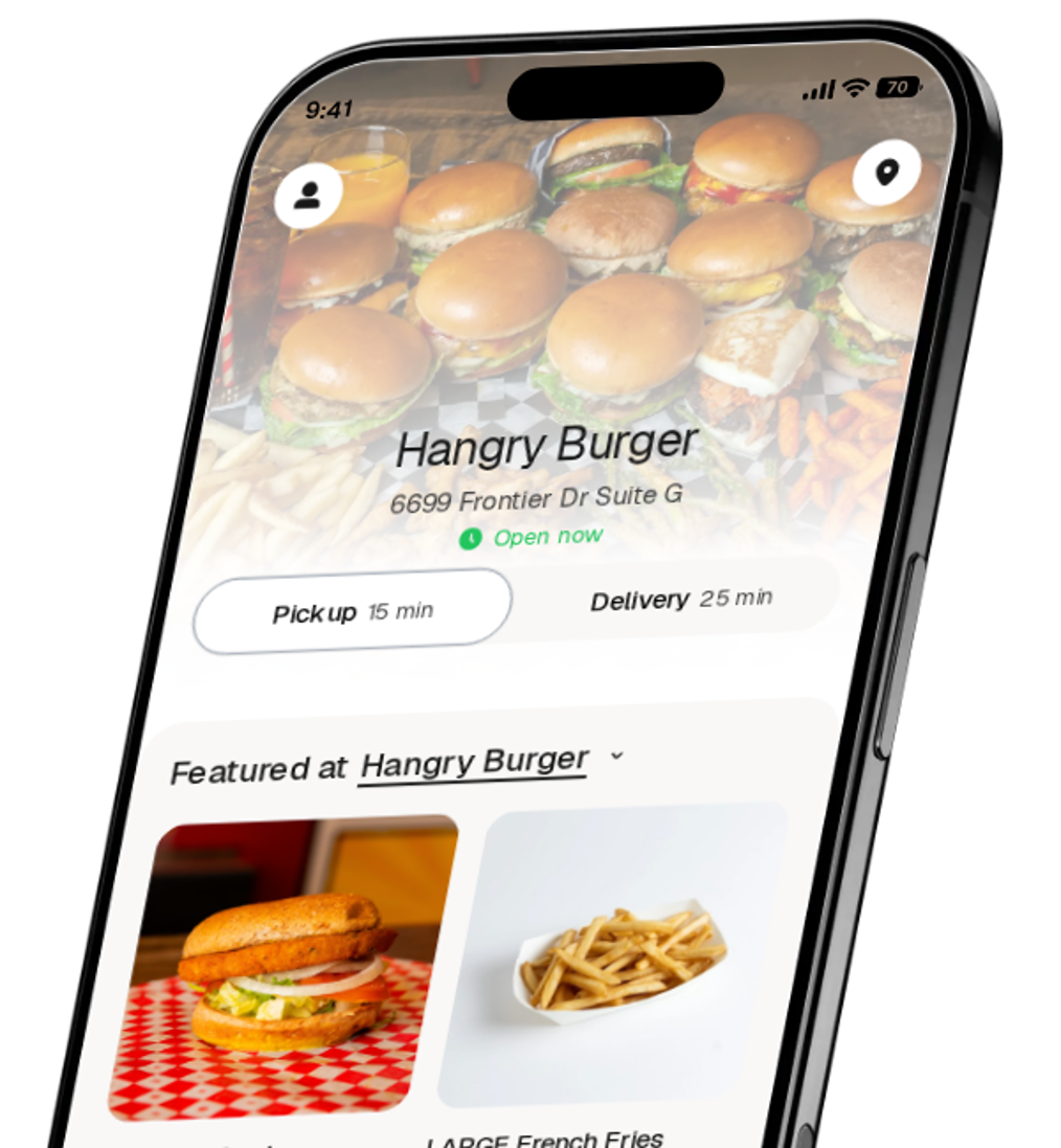 Hangry Burger app preview