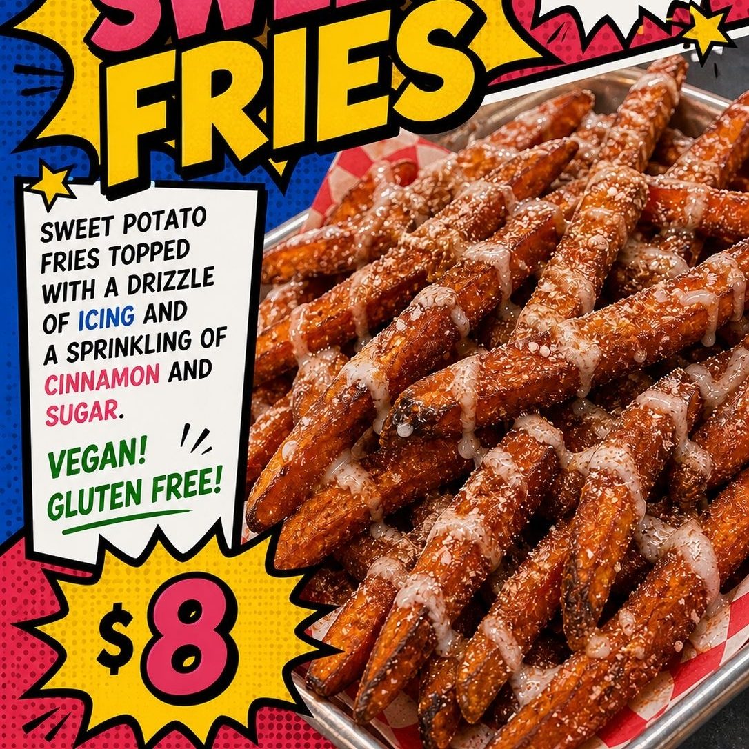 Drizzle sweet fries.
